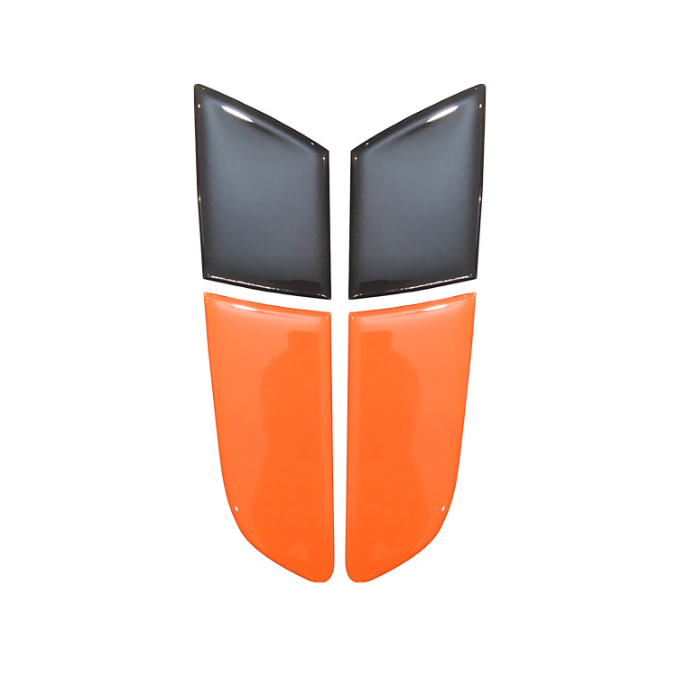 کاور کالرینگ سه بعدی مشکی نارنجی چراغ عقب پژو 207 مدل OrangeB2022